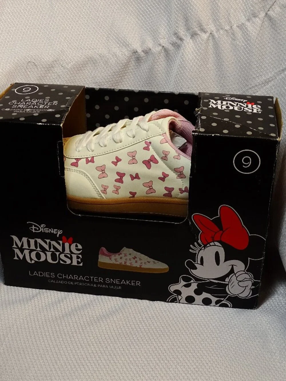 Disney Minnie Mouse Ladies Character Sneakers Size 9